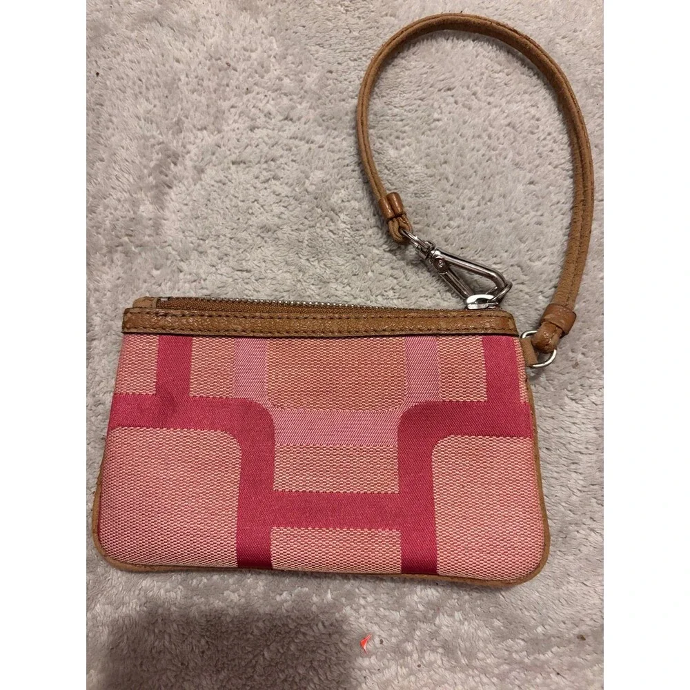 Vintage Y2K Nine West Beige Mini Pouch Wallet - Retro 2000s Coin Purse Clutch